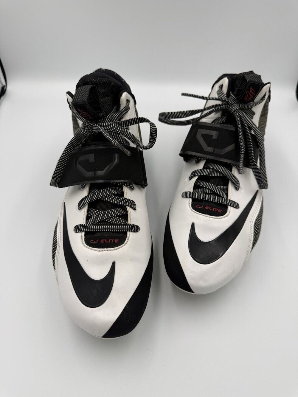 Nike CJ Elite Calvin Johnson Football Cleats Men’s 11.5 White Black 643187